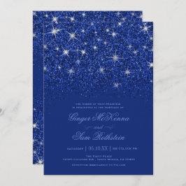 Sapphire Glitter bröllopsinbjudningar Inbjudningar