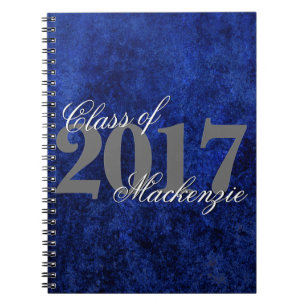 Sapphire Grad Blue Royal Cobalt Azure Year Anteckningsbok Med Spiral