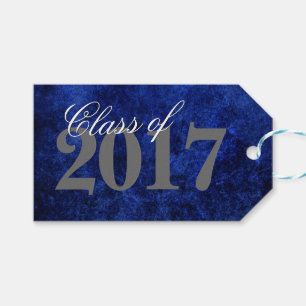 Sapphire Grad Blue Royal Cobalt Azure Year Presentetikett