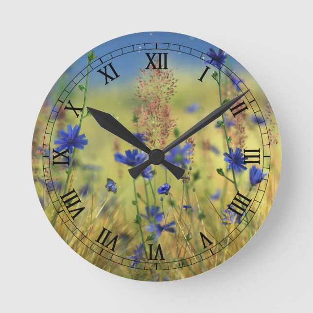 Sapphire & Guld Clock Rund Klocka (Framsida)