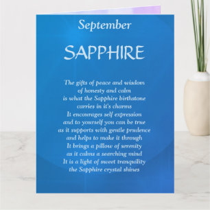 Sapphire Hälsning Kort