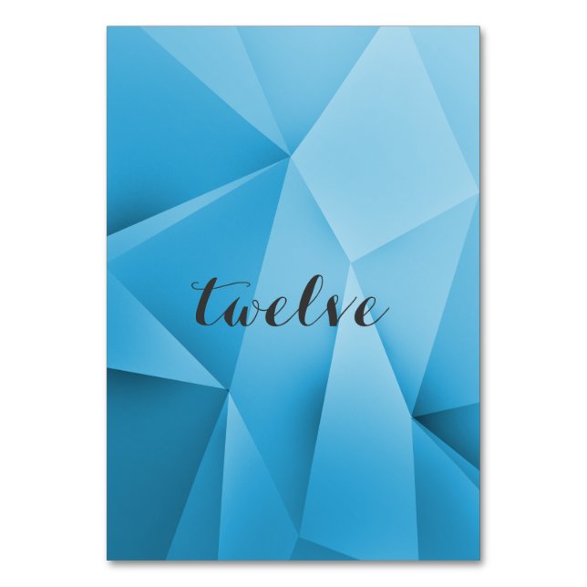 Sapphire Jewel Tones Bordsnummer Card (Framsidan)