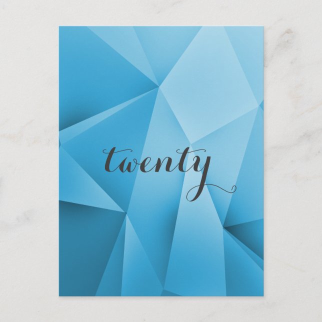 Sapphire Jewel Tones Bordsnummer vykort (Framsida)