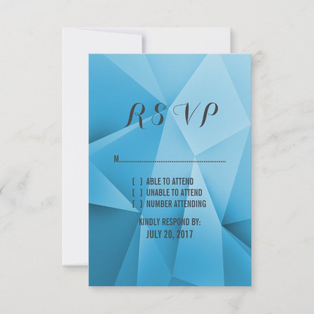 Sapphire Jewel Tones Bröllop OSA Card (Framsida)