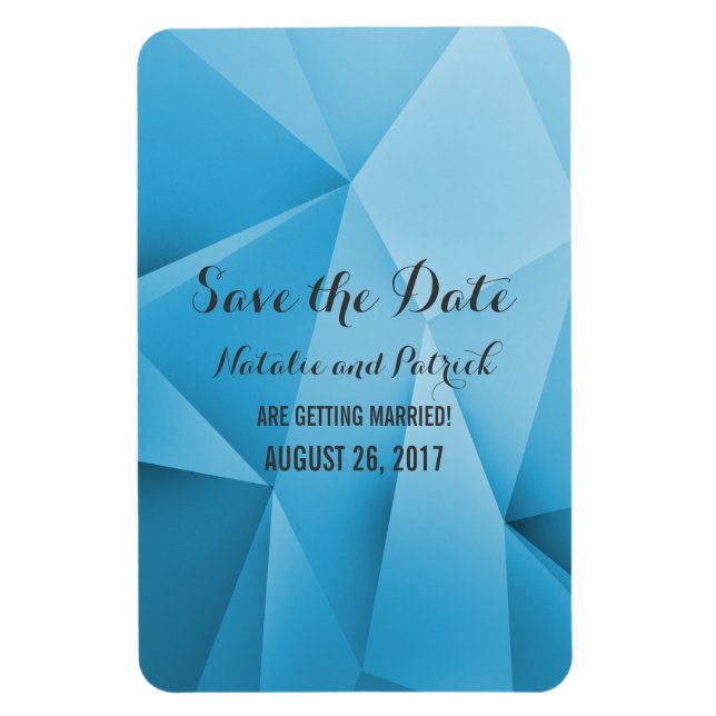 Sapphire Jewel Tones Save Date Flexi Magnet (Vertikal)