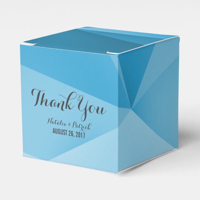 Sapphire Jewel Tones Wedding Favor Boxes Presentaskar (Framsidan Sidan)