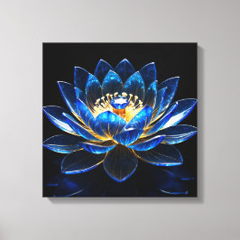 Sapphire Lotus Blossom Canvastryck