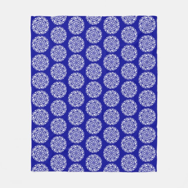 Sapphire Mandala Fleecefilt (Framsidan)