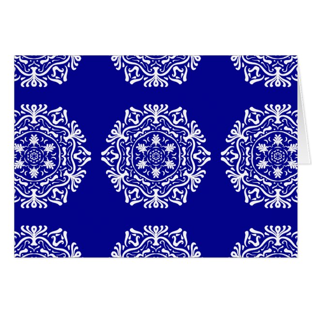 Sapphire Mandala Hälsningskort (Framsidan Horizontal)