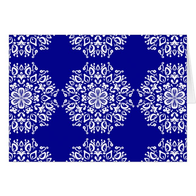 Sapphire Mandala Hälsningskort (Framsidan Horizontal)