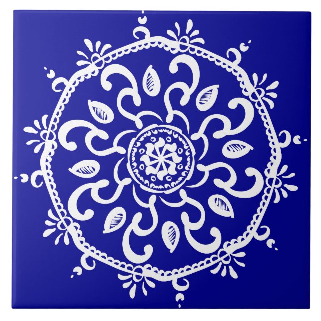 Sapphire Mandala Kakelplatta (Framsidan)