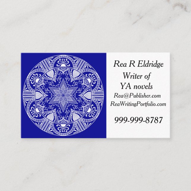 Sapphire Mandala Visitkort (Framsida)