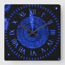 Sapphire Midnight  Clock Fyrkantig Klocka