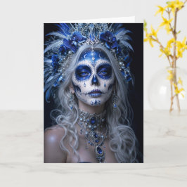 Sapphire Moon Calavera – Blå Celestial Dag av de D Kort