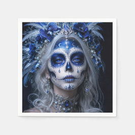 Sapphire Moon Calavera – Blå Celestial Pappersservett