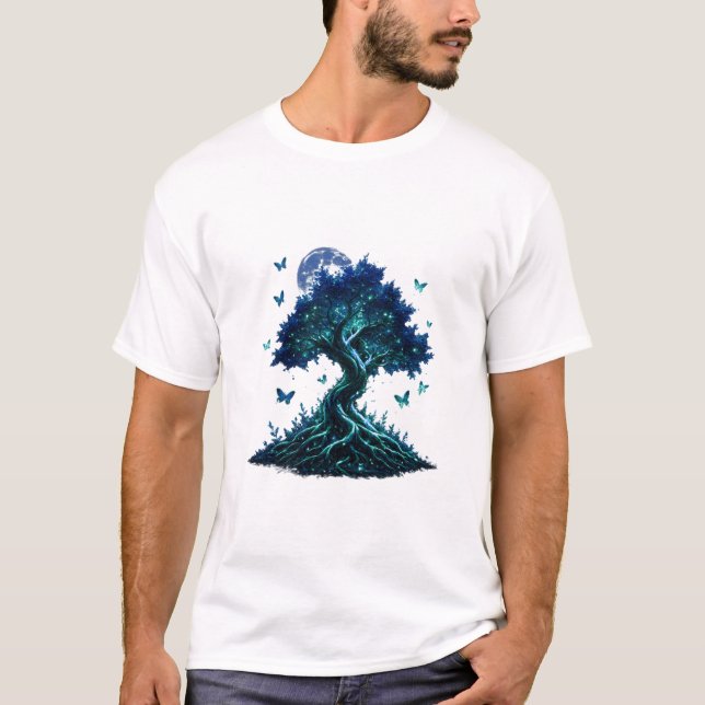 Sapphire Moon Tree T-Shirt (Framsida)