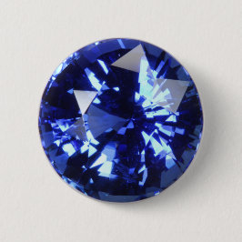 Sapphire Mörk blått Gemstone September Birthstone Knapp