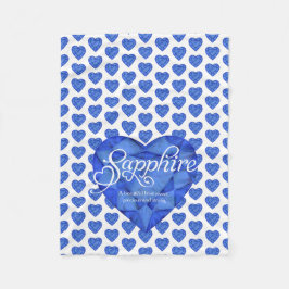 Sapphire namn betyder vattenfärgsglasfilt fleecefilt