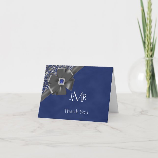 Sapphire och Silver 45-årsjubileum Tack så mycket Kort (Framsida)