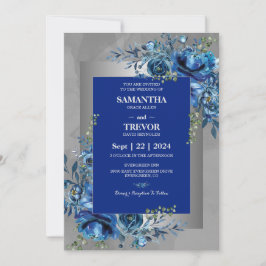 Sapphire Petals: A Silver Firande Kärlek Inbjudningar