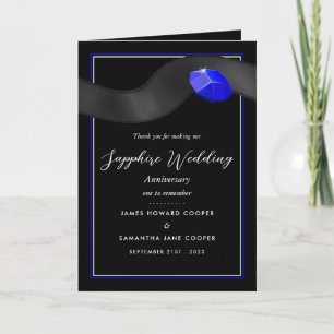 Sapphire Ribbon 45-årsjubileum Bröllop Kort