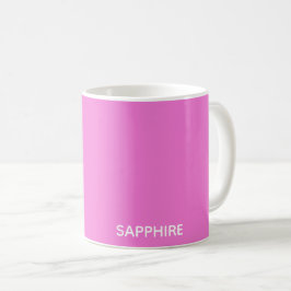 Sapphire rosa färg namn kaffemugg