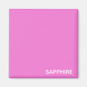 Sapphire rosa färg namn magnet