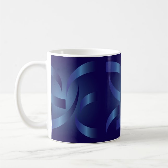 sapphire rosett band kaffemugg (Vänster)