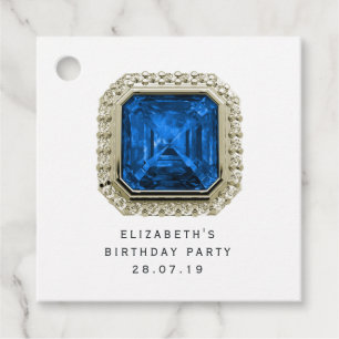 Sapphire September Birthstone Gåvor Etiketter