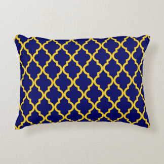 Sapphire Sol: Blue & Gult Boho Moroccan Elegance Prydnadskudde