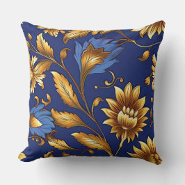 Sapphire Starlit Symphony Botanical Kudde