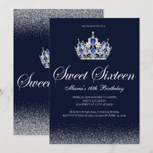 Sapphire Sweet 16 Birthday-inbjudningar Inbjudningar