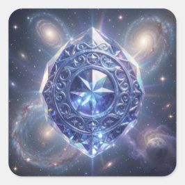 Sapphire – The Stone of Truth and Wisdom´4 Fyrkantigt Klistermärke