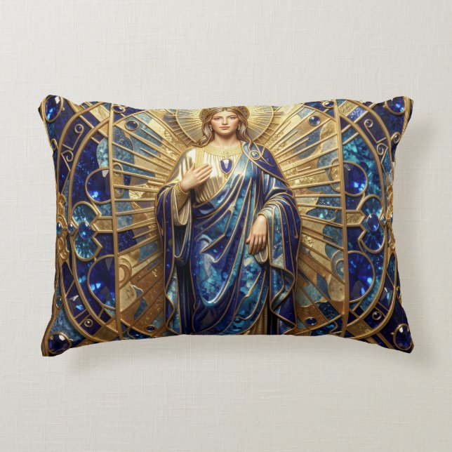 Sapphire – The Stone of Truth and Wisdom´9 Prydnadskudde (Framsidan)