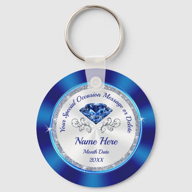 Sapphire themlighet, Personlig Party favors, BILLI Nyckelring (Framsida)