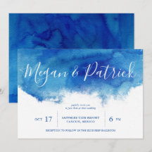 Sapphire Tide bröllopsinbjudan