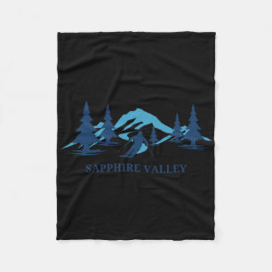 Sapphire Valley North Carolina Skidort Skidåkning Fleecefilt