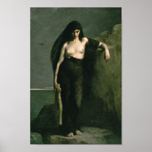 Sappho av Charles Auguste Mengin Poster