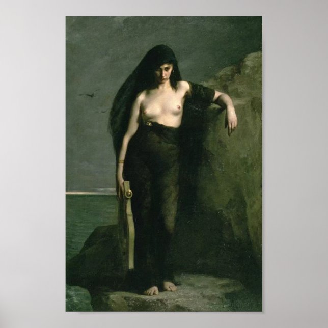 Sappho av Charles Auguste Mengin Poster (Framsidan)