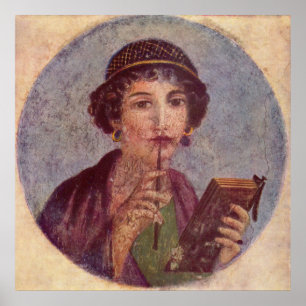 Sappho av Pompeii Poster