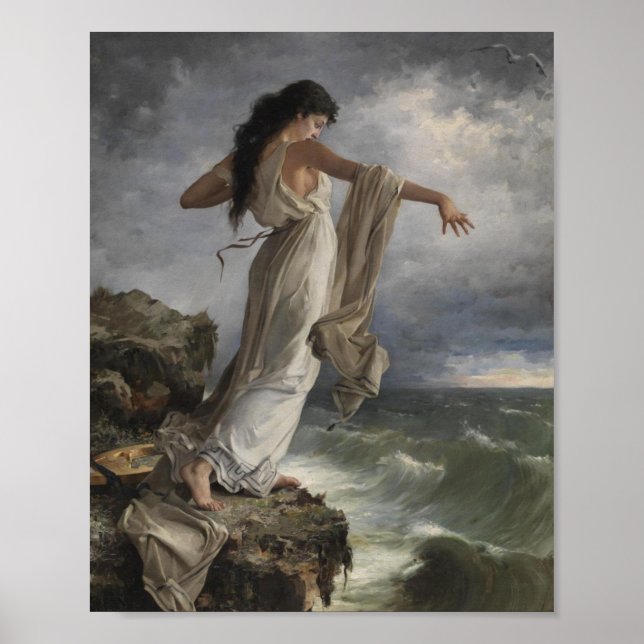 Sappho by Miquel Carbonell I Selva (1854-1896) Poster (Framsidan)