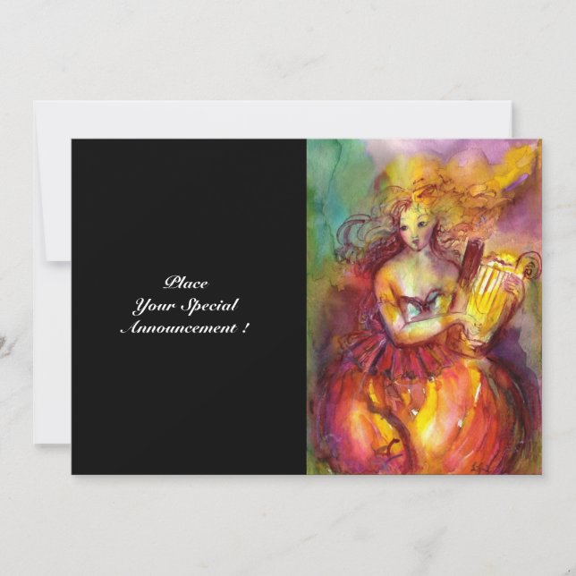 SAPPHO,DANS MUSIC OCH POETRY ,Guld-miniatyrdiagram Meddelande (Framsida)