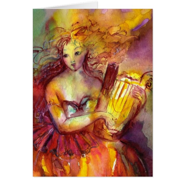 SAPPHO, DANS, MUSK OCH POETRY HÄLSNINGSKORT (Framsidan)