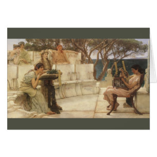 Sappho och Alcaeus av Herr Lawrence Alma Tadema Hälsningskort