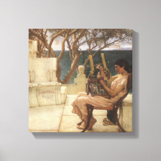 Sappho och Alcaeus av Sir Lawrence Alma Tadema Canvastryck