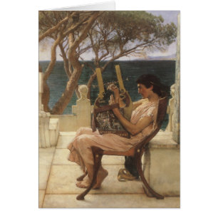 Sappho och Alcaeus av Sir Lawrence Alma Tadema Hälsningskort