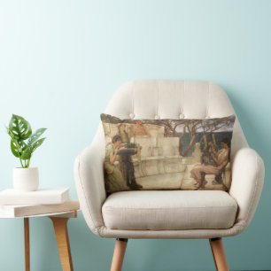 Sappho och Alcaeus av Sir Lawrence Alma Tadema Lumbarkudde