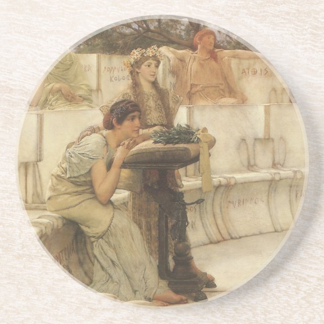 Sappho och Alcaeus av Sir Lawrence Alma Tadema Underlägg (Framsidan)
