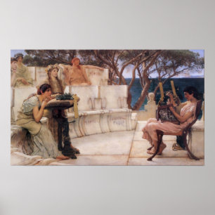 Sappho och Alcaeus Poster