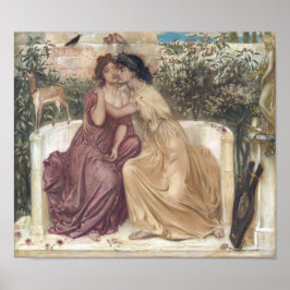 Sappho och Erinna på grekiska Garden (Lesbisk Kärl Poster